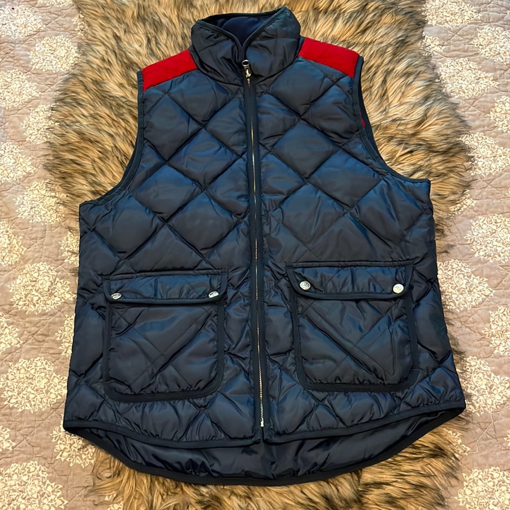 Lauren James PREPTEC navy blue/red vest  size Large